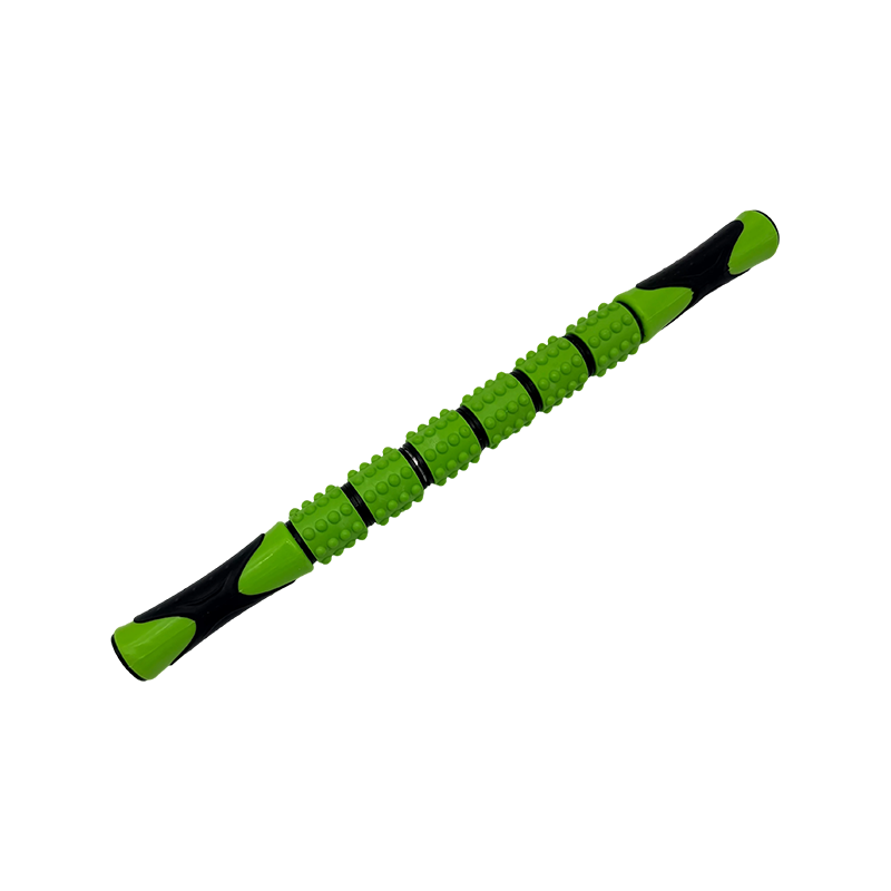 Palo de masaje con arreglo de seis bolas de PP con agarre equilibrado