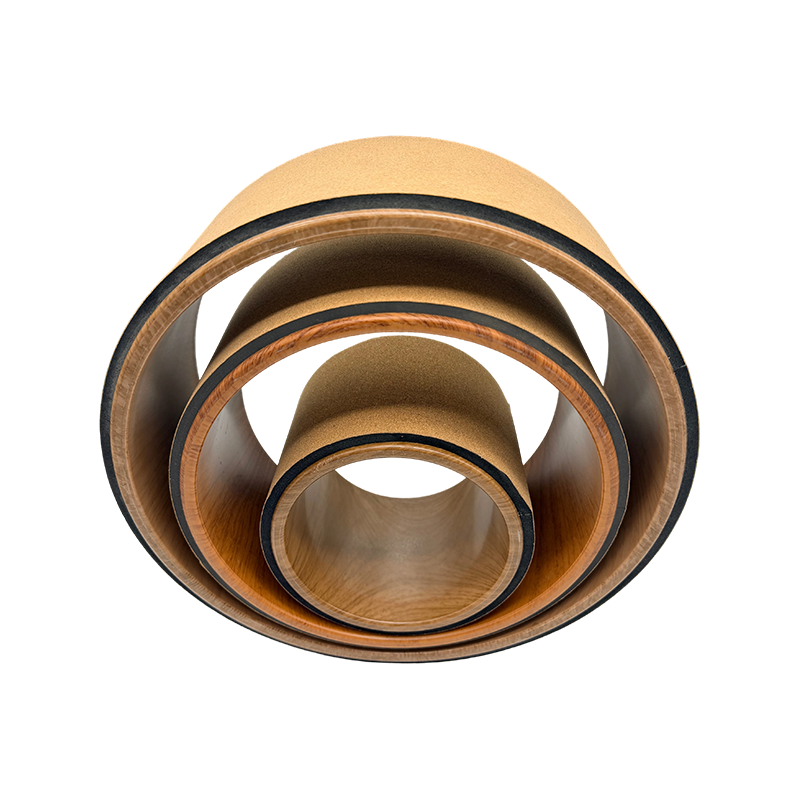 Juego de ruedas de yoga de corcho elástico trasero de tres tamaños y altura igual