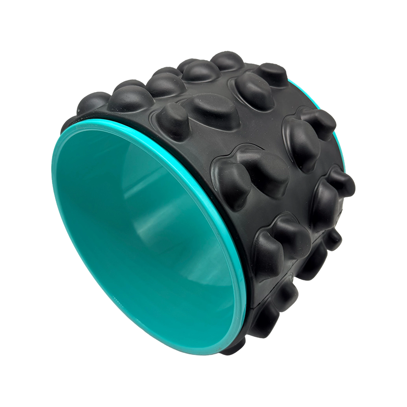 Rueda de yoga de PU elástica trasera ancha y gruesa con puntos grandes